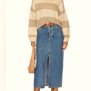 ROLLA'S Chicago Denim Skirt in Mid Vintage Blue